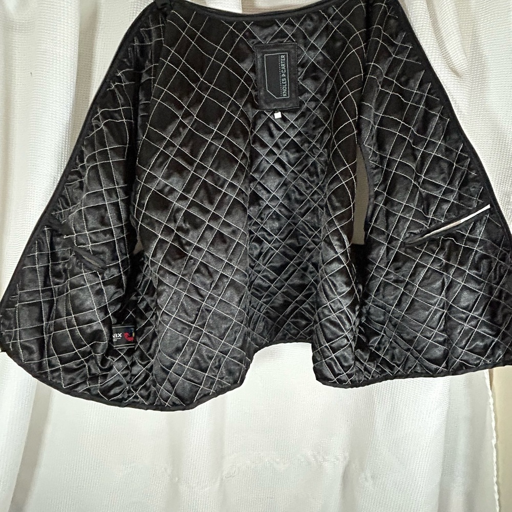Knoles & Carter Italian lamp skin leather bomber jacket  removable inner liner - Picture 15 of 15